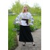 Embroidered blouse "Olvia: pansies"
